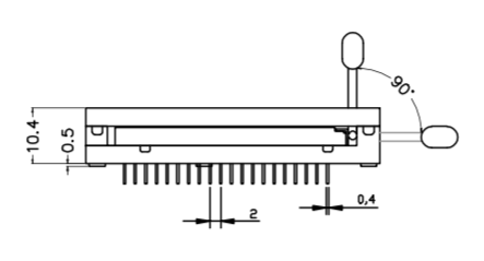 2.00mm Universal ZIF Socket Small Electrical Connectors For IC Testing