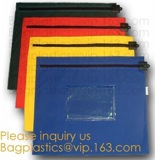 Zipper Security Bank Deposit Bag, Cash Bag, Utility Pouch, Money Bag With Key Lock, Bank Supplies