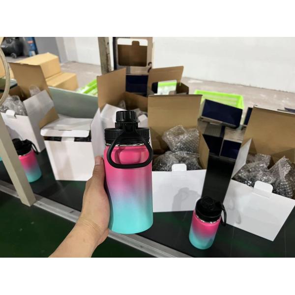 32oz/64oz Vacuum Flask Water Bottle for Direct Drinking at Sport GYM Stainless Steel
