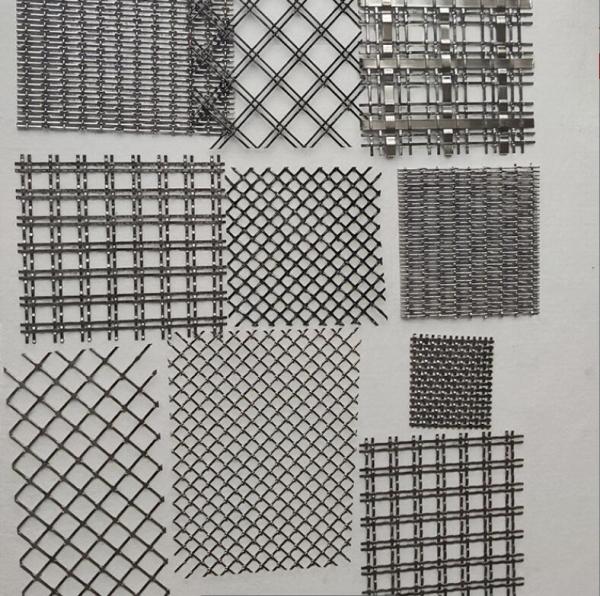 Architectural Flat Wire Mesh Crimped Woven Stainless Steel