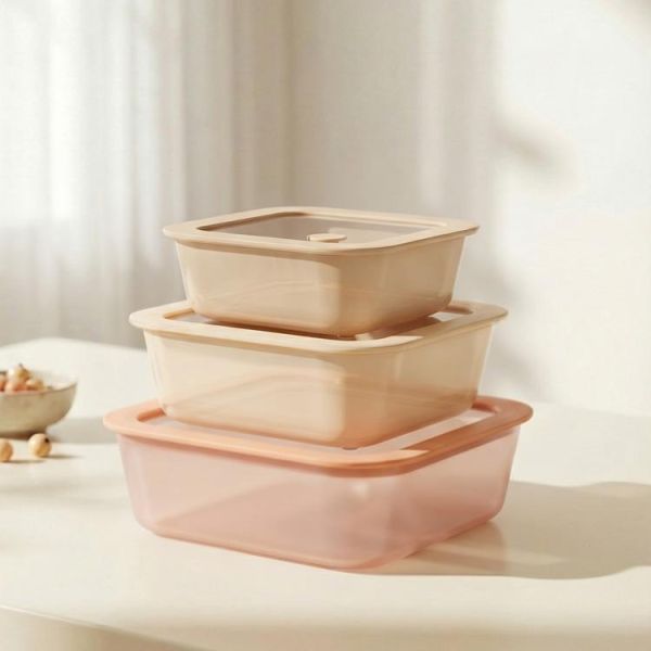 IKOO Translucent Colorful Glass Food Container Set with Glass Lid  Plastic Free Meal Prep Container Set, Airtight Food Storage Containers with Air Vent Lid