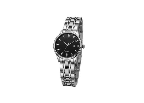 Couple Quartz Stainless Steel Watch Water Resistant  Mineral Glass With Calendar