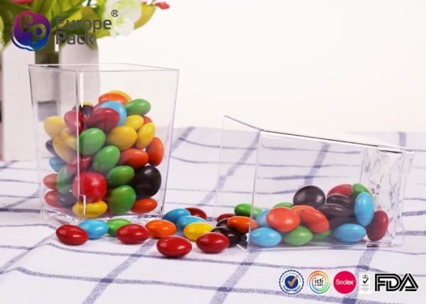 Wedding Plastic Square Cups Environmental Protection 0.9mm Thickness