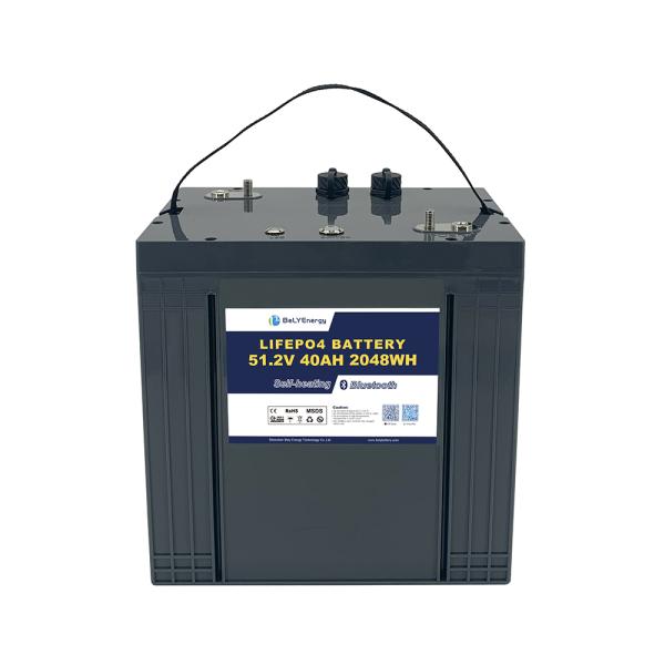 48V 40Ah LiFePO4 ゴルフカート バッテリー ブルーツと自己加熱機能