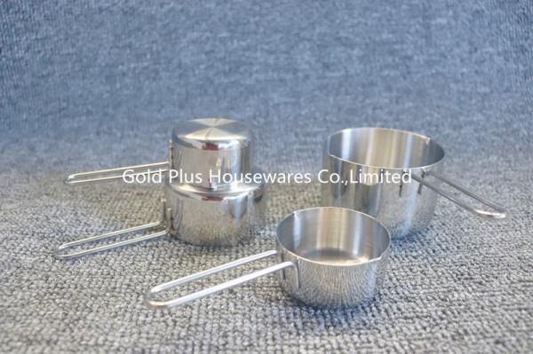 4pcs Wholesale stackable stainless steel measuring spoon set 80cm measuring cup for Kitchen baking tools