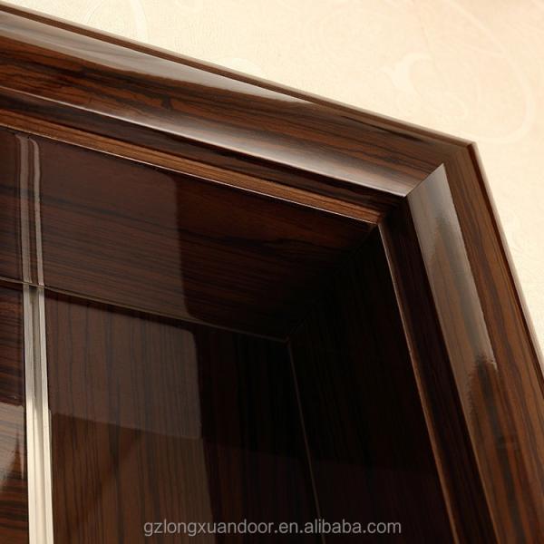 2.1m Height Interior HDF Solid Core MDF Doors With Aluminium Strip