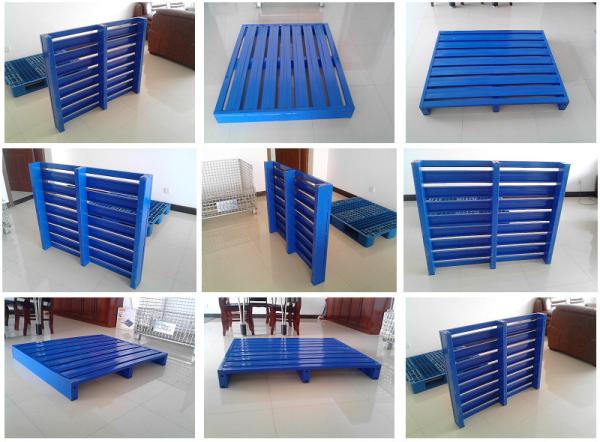 Customized 4-way Double Faced Steel Pallet, metal pallet, iron pallet for storage and warehouse