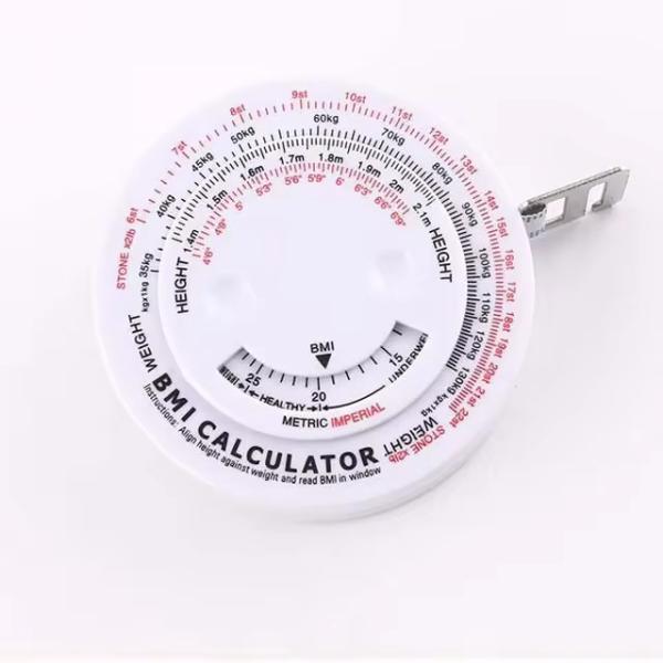 Wintape Promotion Round BMI Calculator With Measure Tape For Who Trying To Lose Weight Keep Track