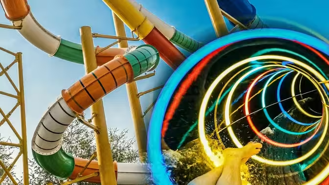 Custom Colorful Commercial Water Slide Aqua Amusement Wate Park Family Raft Ride