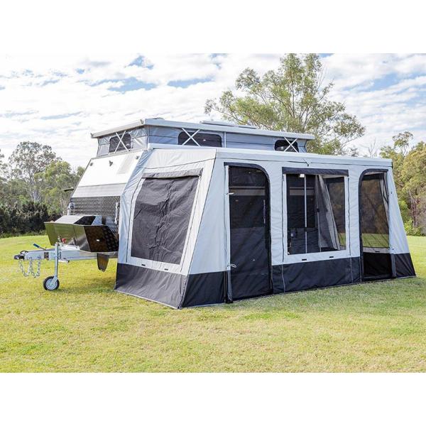 Petites remorques de voyage légères récréatives remorque de camping-car pour 4 personnes multifonctionnelle