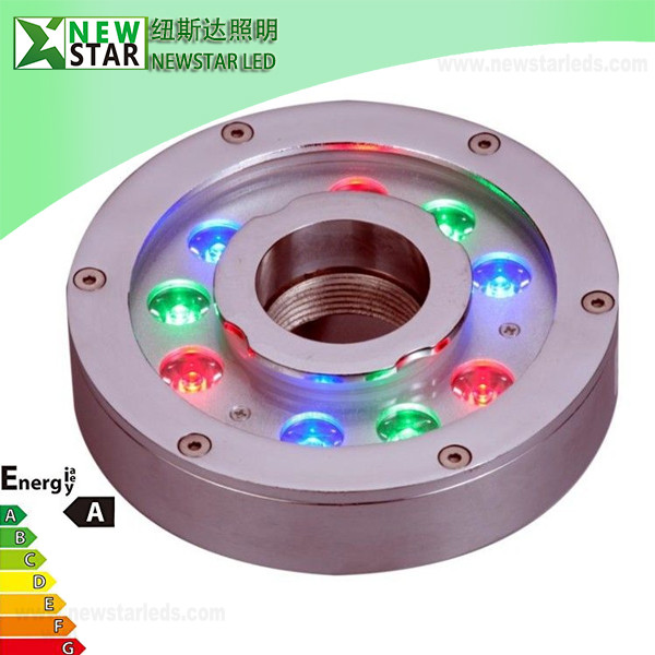 9W IP68 Waterproof CREE LED Underwater Light, LED Fountain Lights