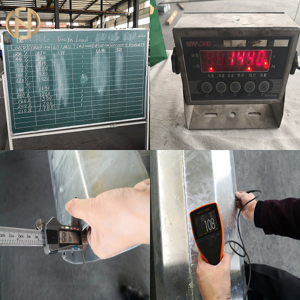 High Quality Galvanised Power Pole 17m 18m 19m Galvanized Metal Pole