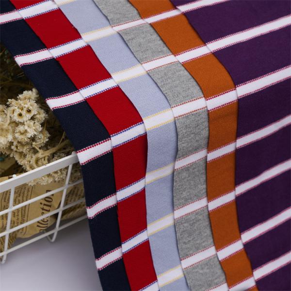 Tissu tricoté rayé résistant et élastique pour T-shirt