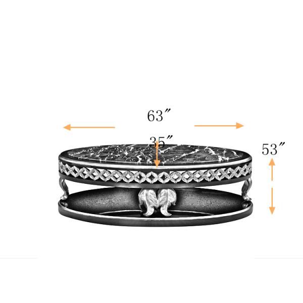 French Provincial Natural Stone Coffee Tabler TT-001