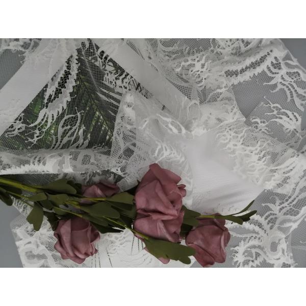 Ткань платья свадьбы облегченной белой ткани шнурка Chantilly Bridal