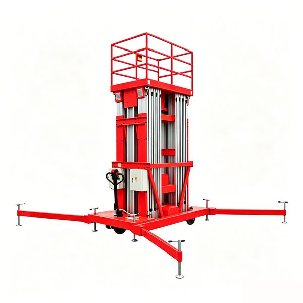 High Mobile 4 Vertical Mast Lift Order Picker 300kg 12m 14m 16m 18m For Hotel Lobby