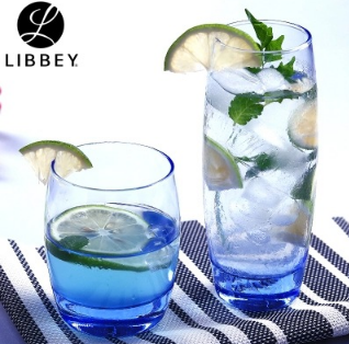 Libbey F2342 Andy's glass of heat-resistant clear blue drink Drinking glasses juice glass water glass