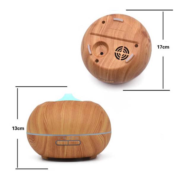 400ml Household Wood Grain Ultrasonic Essential Oil Aroma Humidifier