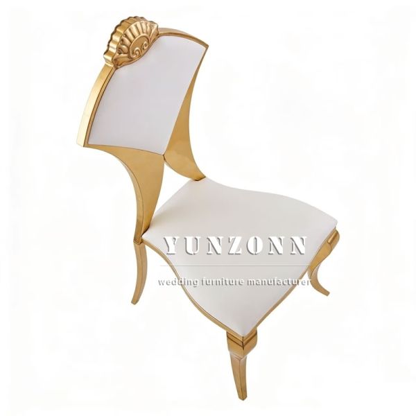 Modern Wedding Furniture Dining Chair High Quality Stainless Steel Cushion Steel Frame Durable Outdoor Use for Hotels Events