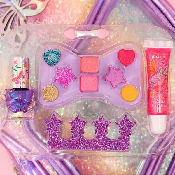 Butterfly Backpack Children Lovely Makeup Kit Real Cosmetic Play Set Various Colors for Kids