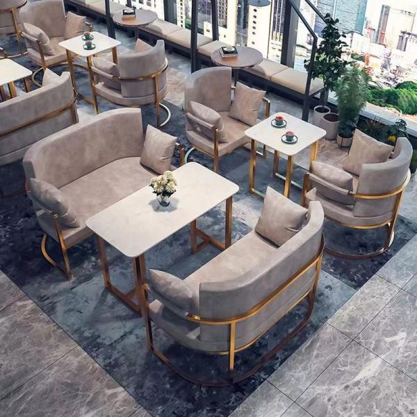 Metal Frame Commercial Cafe Table And Chairs