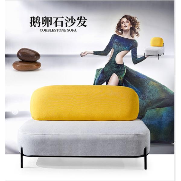 Single Table Fabric Reception Room Wood sofa 76*76*72cm