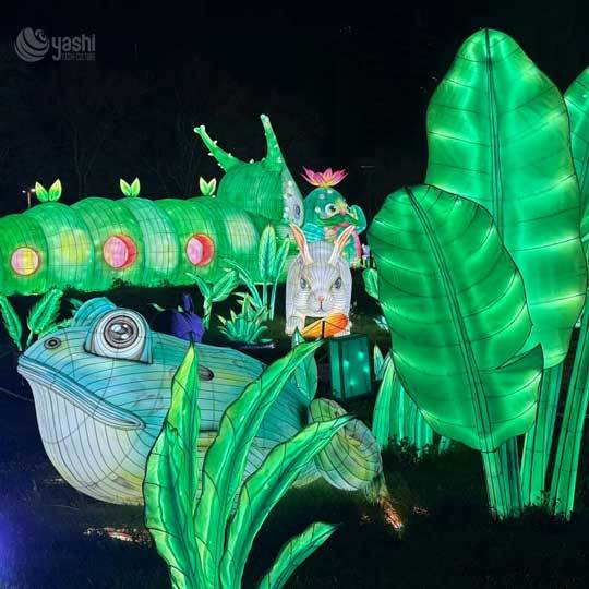 Custom Festival Lighting Animal Sculpture Lantern Eagle LED Light for Outdoor Zoo Park Decoration