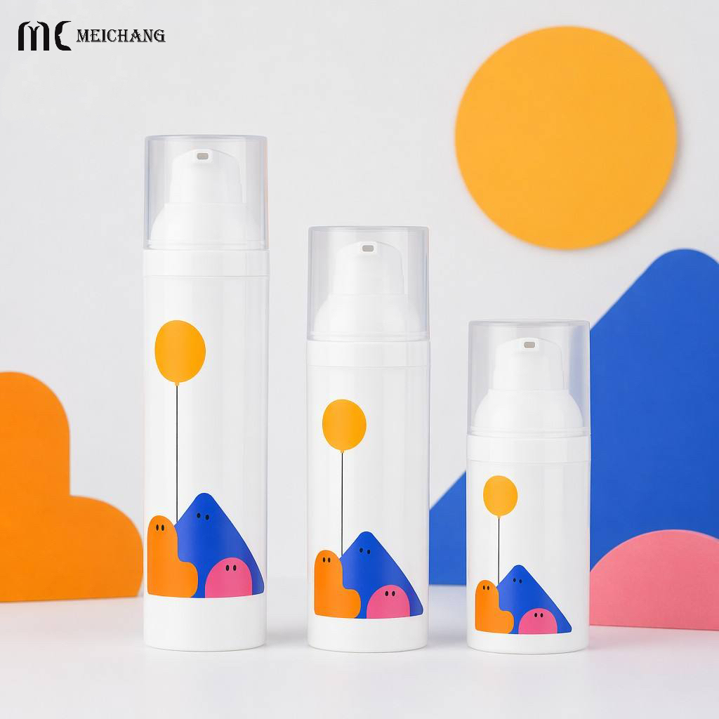 30ml 50ml 75ml Refillable PP Airless Lotion Pump Bottle for Eye Cream and Skincare Packaging(MC-228)