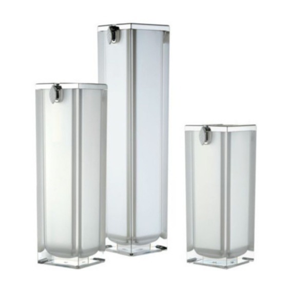 JL-AB202 0.23ml Dosage Airless Cosmetic Packaging Square 15ml 30ml 50ml