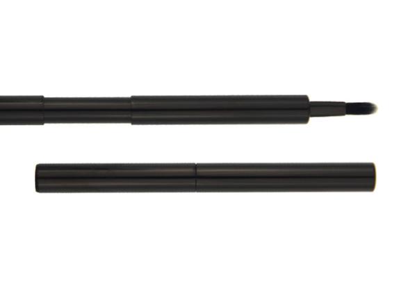 Nylon Hair Tan Retractable Lipstick Brush Cosmetic Makeup Lip Brush Black