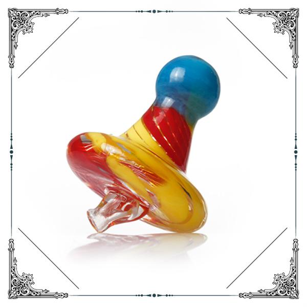 Colorful Christmas Hat Glass Carb Caps For Quartz Banger Bong Oil Rig Smoking Pipe