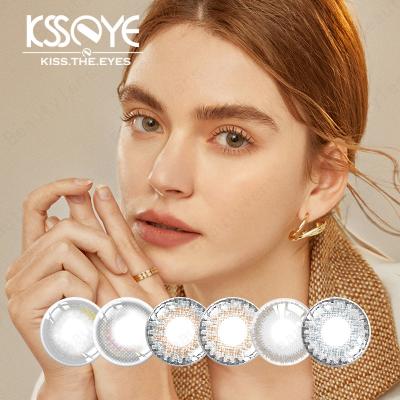Soft 14.5mm 3 Tone Natural Sterling Gray Contact Lenses Yearly
