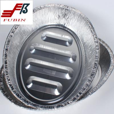 Food Grade Oval Foil Trays Hotel Storing 7.8 L Safe