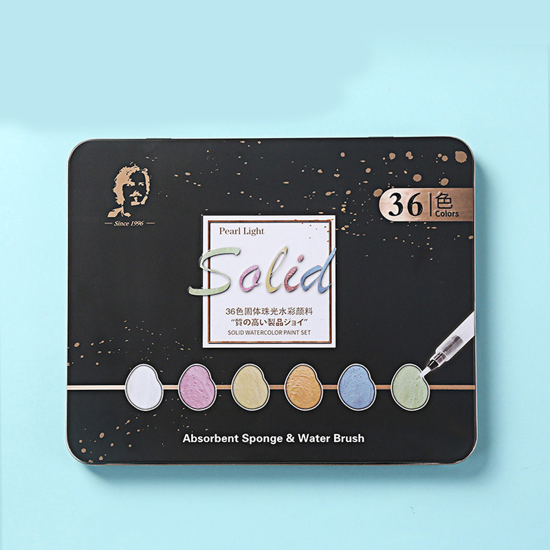 36 Colors Concentrate Professional Transparent Solid Watercolor Paint Suit