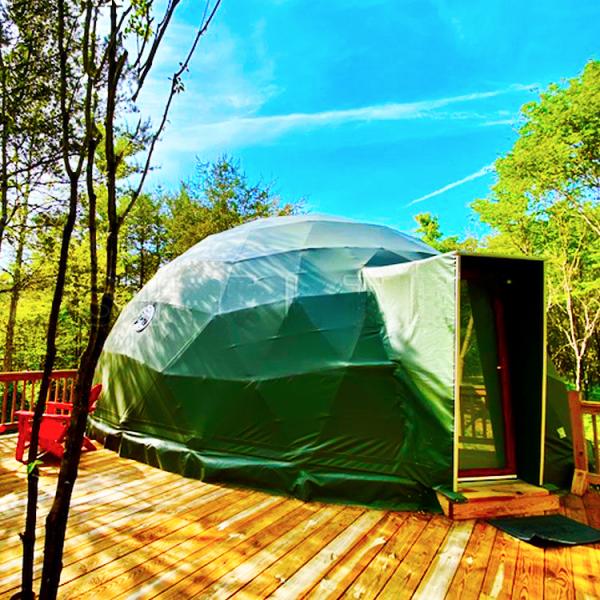 Hemispherical Hotel Living Geodesic Dome Tent For Outdoor Camping