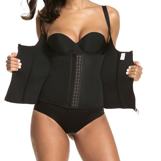 Adjustable OEM Zipper Waist Trainer Corset Neoprene Ultra Sweat
