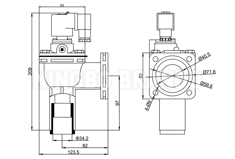 CA25FS CAC25FS 1 Inch 25mm Flanged Pulse Valves CAC25FS010 CAC25FS000