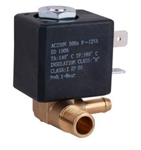 2/2 и 3/2 сразу действующих латунных клапанов соленоида 1.5mm G1/8» для создателя кофе