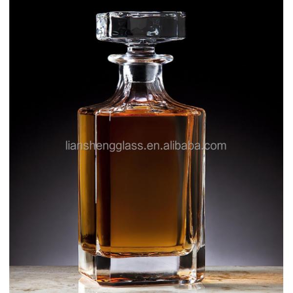 Прозрачный декантер промышленных напитков для гравировки виски из кристаллического стекла уникальной формы
