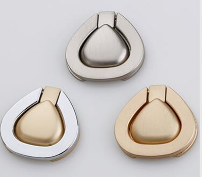 Brush Brass Hidden Drawer Pulls Kitchen Cabinet Knobs / Closet  Square ring Pulls  Furniture Fittings