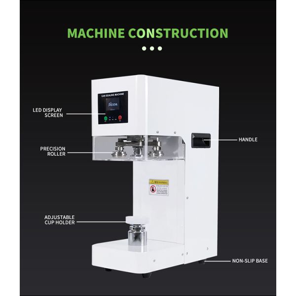 Different Sizes 110V 220V Bottles Rotary Can Sealer Machine For Beverage Shop