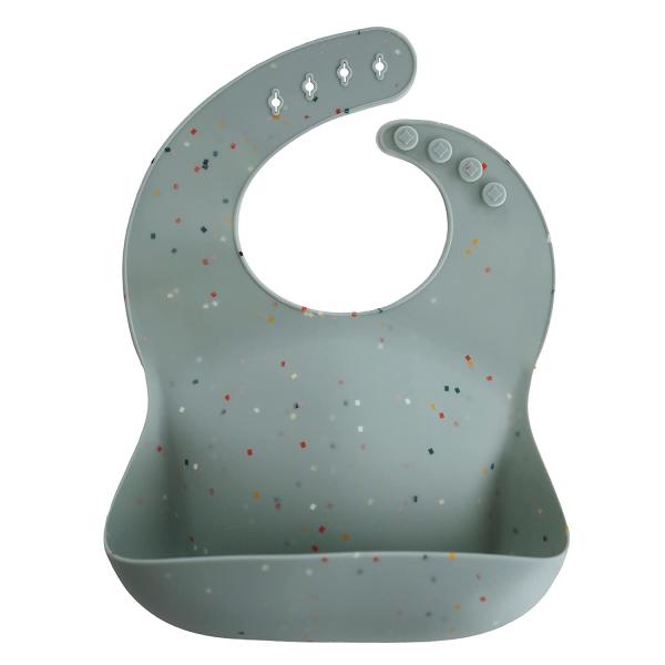 Easy To Clean BPA Free Dust Proof Silicone Baby Bib Safe In Freezer