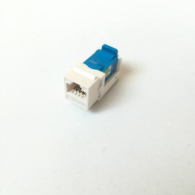 Jack protegido Rj45 personalizado cor, peça fundamental Jack do grau Cat6 Toolless de UTP 90