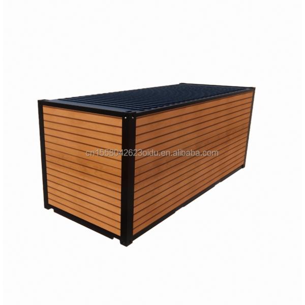 Container en bois extérieur maison de luxe jardin maison minuscule avec 2-3 chambres pour les familles et les hôtels fenêtres en alliage d'aluminium