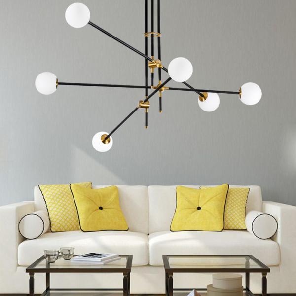 Magic Bean LED Chandelier American Simple Line Creative Personality Cosmet Chandelier(WH-MI-138)