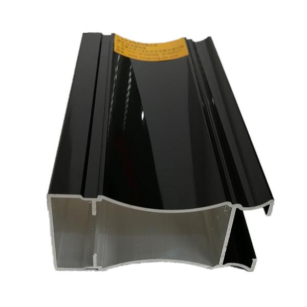 Machined Black Pearl Aluminum Glass Window Frame Profiles