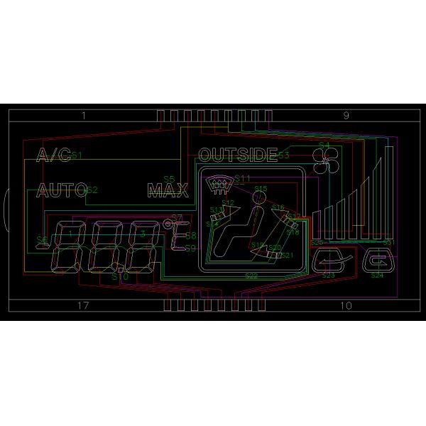 Автомобильный контроллер кондиционирования воздуха HTN LCM Lcd Seven Segment Display