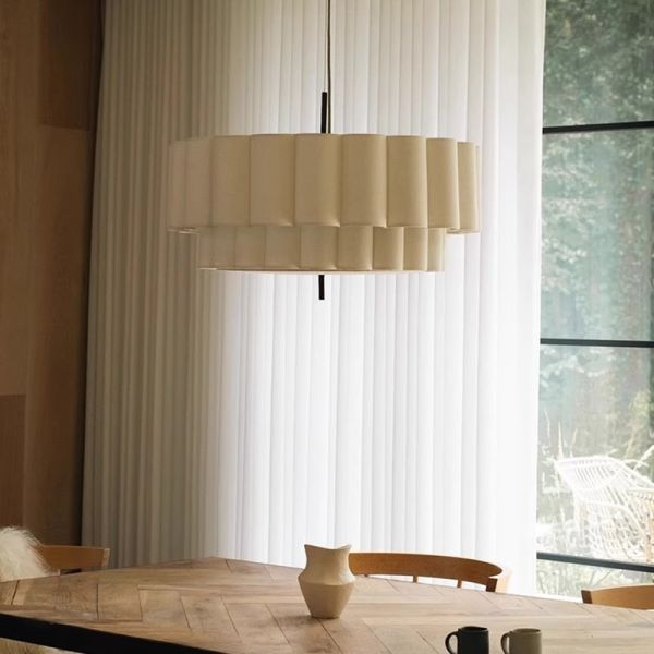 Indoor Lighting Fixtures Home Pendant Lights Retro Wabi Sabi Fabric Chandeliers (WH-VP-302)