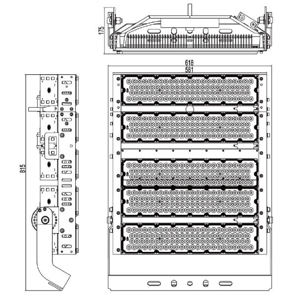 Luces de estadio de aluminio fundido 1250W LED Luces de inundación deportivas para campo de softbol