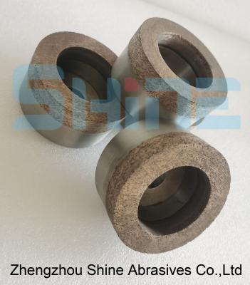 A roda de moedura ligada do diamante do metal é apropriada para a borda de vidro de moedura e de lustro do lápis para a máquina de chanfradura de vidro